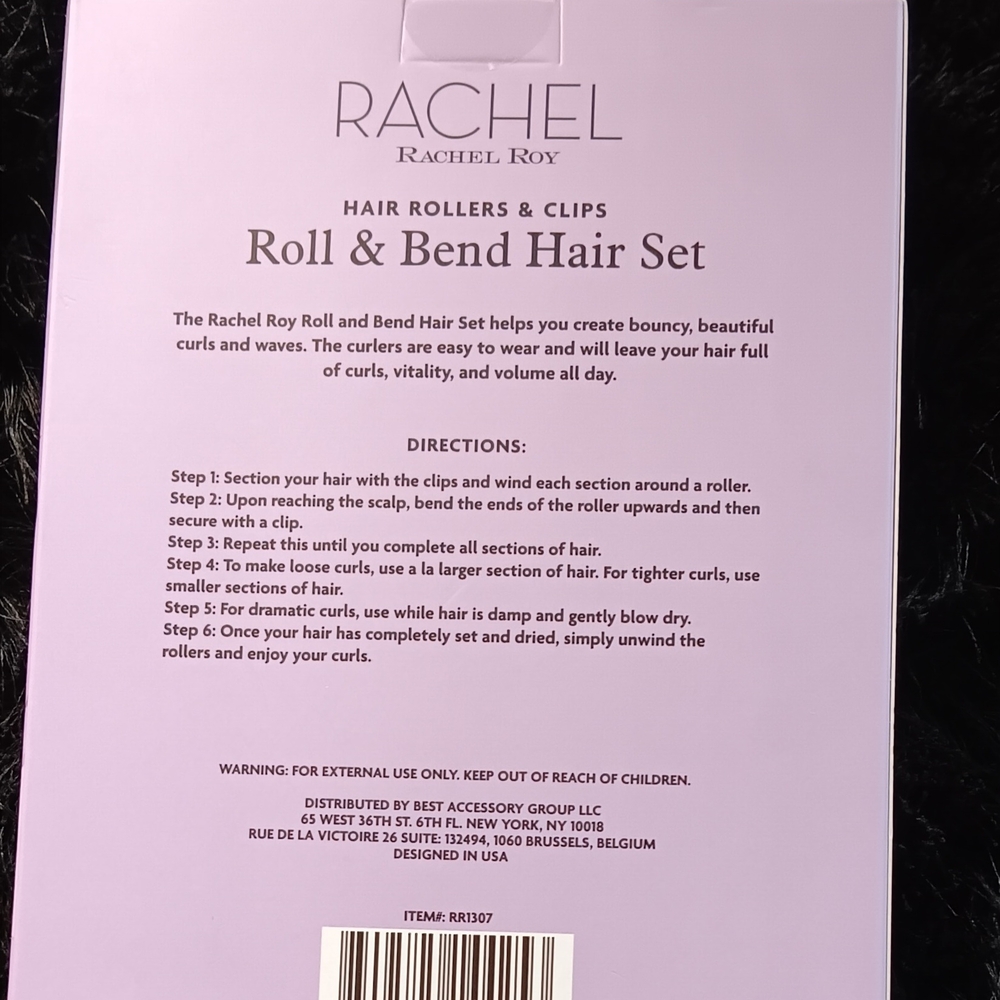 Women RACHEL Rachel Roy Purple Roll & Bend Hair Set 12 Rollers 12 Clips No Heat - Picture 2 of 2